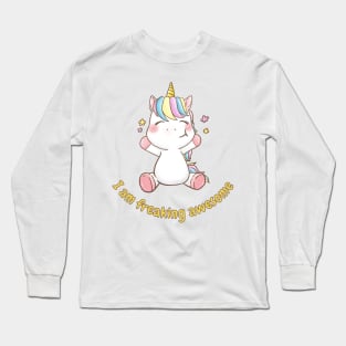 I am Freaking Awesome With Flowers Long Sleeve T-Shirt